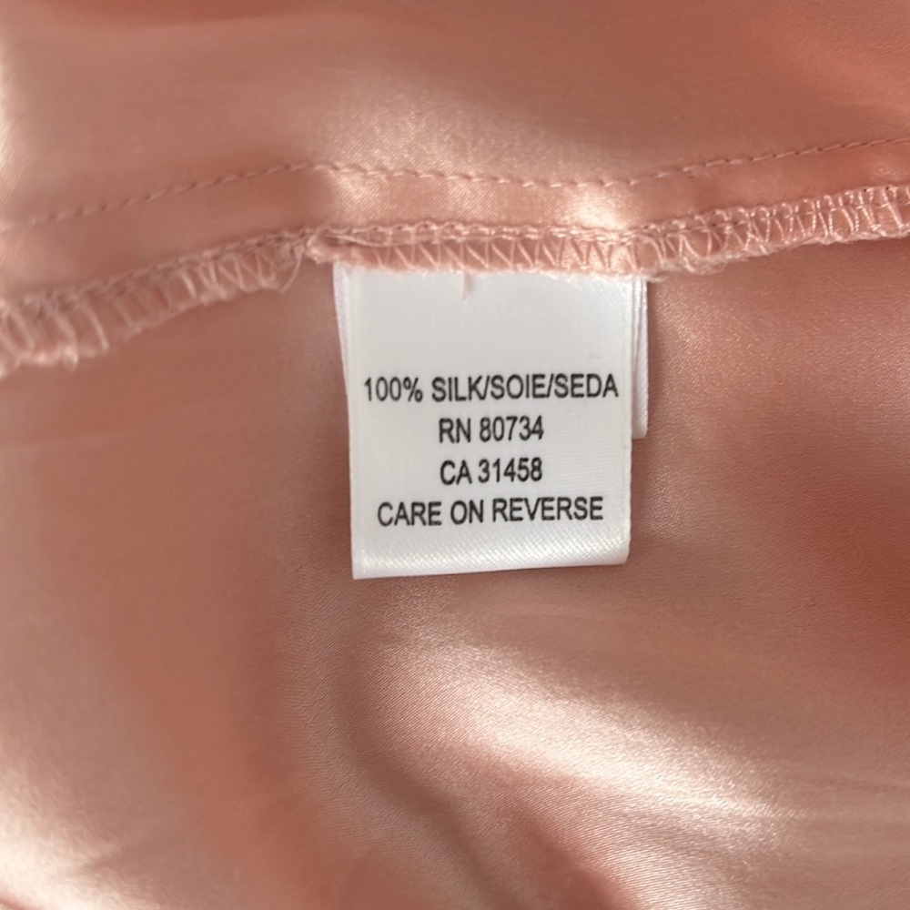 BCBGMaxAzria 100% Silk Dress Antique Blush - Picture 11 of 12